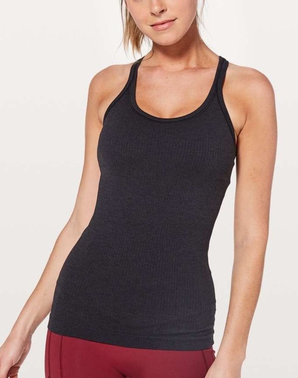 Lululemon Ebb To Street Tank Top Size 10 Black Yoga Athletic Racerback Workout